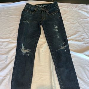 Dark Wash Distressed Jeans